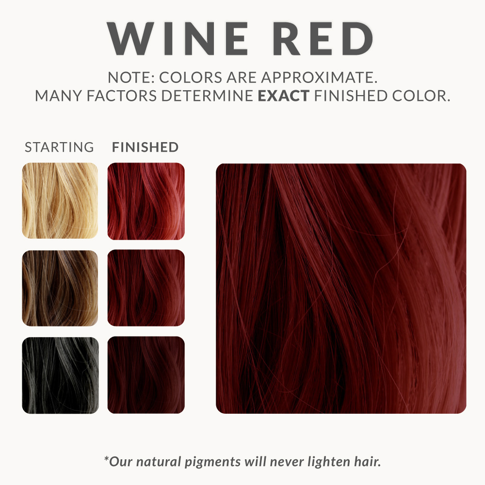 wine red henna hair dye